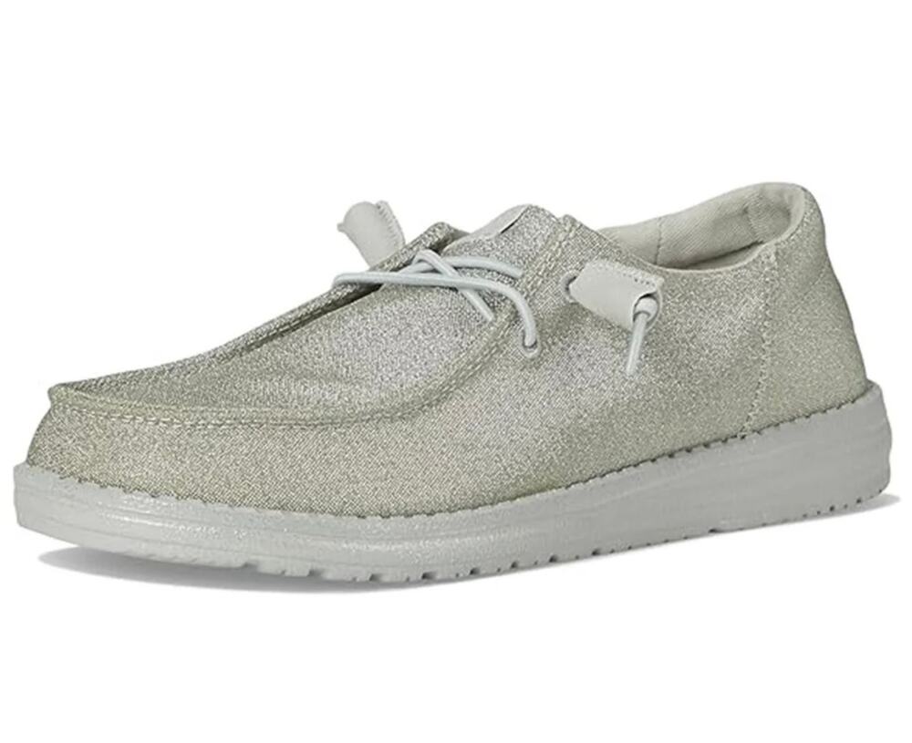 Hey Dude Wendy Sparkle Women’s 8 Silver Metallic